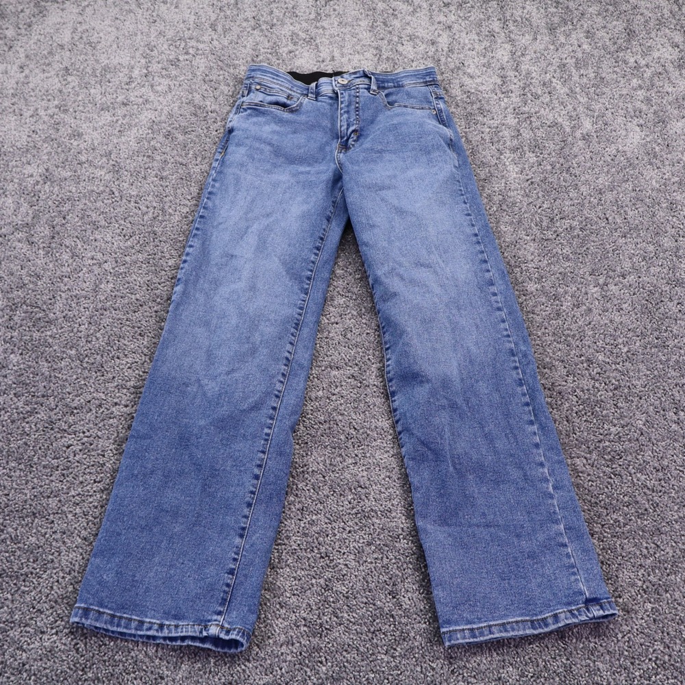 Curve Appeal Jeans Womens 2/26 Blue High Rise Straight Comfort Waist Denim